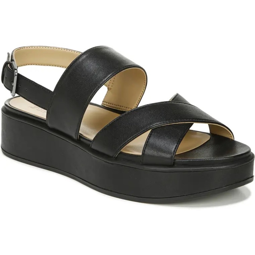 Naturalizer Caryn Black Platform Sandals